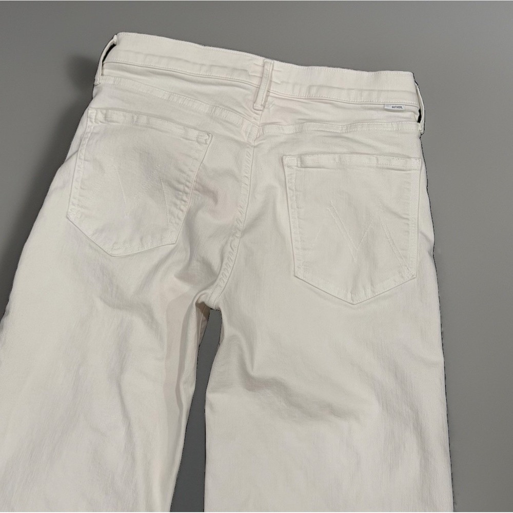 MOTHER Jeans Womens 29 The Twister Skimp High Rise Wide Leg Cream Puffs - Picture 10 of 11